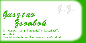 gusztav zsombok business card